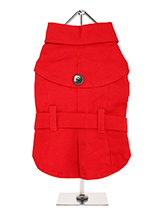 Red Fabric Trench Coat - This iconic trench coat is a key piece for any winter wardrobe. It is water resistant with a breathable cotton-mix outer finished in vibrant red with the interior lining finished in a matching red tartan design. This sophisticated yet practical trench coat has a fully adjustable belt with a beautifu...