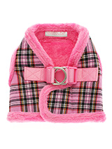 Luxury Fur Lined Pink Tartan Harness - What can we say only that this harness is most definitely the height of luxury. It is soft warm and heavy with a double D-ring for extra security. It is lined with faux fur and finished around the neck and arms again with faux fur for a super comfortable fit and finish. A matching lead is available...