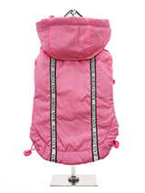 Pink Rainstorm Rain Coat - Our new Pink Rainstorm Rain Coat will protect your dog from the rain and with it's hi-visibility stripe will help them be seen. The adjustable draw string hood will keep the raincoat snug to your dogs face and a drawstring on the hem will allow you to get a nice tight fit to keep the body warm and d...