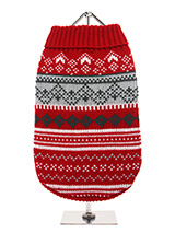 Red Fair Isle Vintage Sweater - We're constantly inspired by heritage designs not only from Britain but also from Scandinavia, especially when those designs are in style as they are this season. A high turtle neck and elasticated sleeves make this sweater extra cosy and the vibrant pattern will brighten up even the greyest of days...