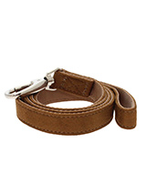 Brown Faux Shearling Lead - Here at Urban Pup our design team understands that everyone likes a coordinated look. So we added a Brown Shearling Fabric Lead to match our Luxury Shearling Harness. This lead is lightweight and incredibly strong.