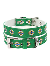 Northern Ireland Football Team Collar - Our Official Northern Ireland Retro Collar is lightweight and incredibly strong. The collar has been finished with chrome detailing including the eyelets and tip of the collar. A matching leash and harness are available to purchase separately. You can be sure that this stylish collar will be admired...
