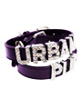 Purple Leather Personalised Dog Collar (Diamante Letters)