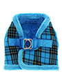 Luxury Fur Lined Blue Tartan Harness