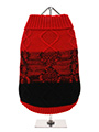 Donegal Red & Black Ribbed Sweater