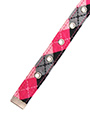 Pink Argyle Fabric Collar