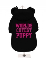 WORLDS | CUTEST | PUPPY - Fleece-Lined Dog Hoodie / Sweatshirt